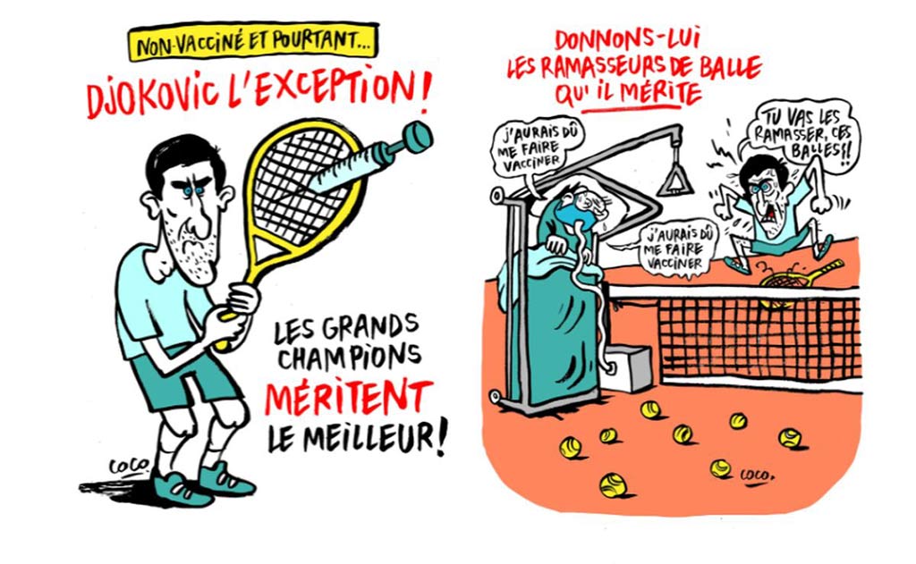 Charlie Hebdo Novak Djokovic