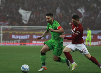 Dinamo a cerut penalty la duelul dintre Moldovan si Patriche Rapid-Dinamo 1-1