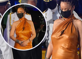 Rihanna, prima fotografie cu burtica de gravida Rihanna gravida