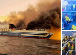 Un feribot cu zeci de romani la bord a luat foc in Grecia Tragedie pe Mediterana