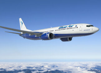 Compania Blue Air a suspendat sute de zboruri spre si din Romania Blue Air