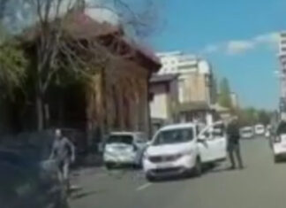 Incident grav in Bucuresti, filmat cu o camera de bord Incident grav in Bucuresti
