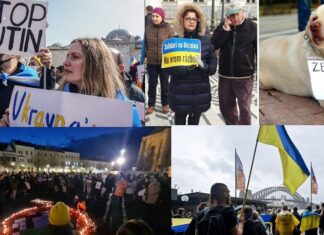 Proteste impotriva razboiului din Ucraina