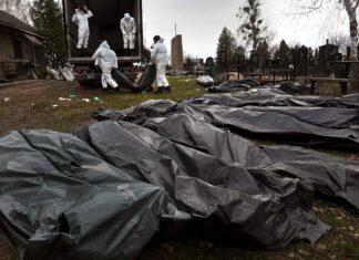 Un rus care a macelarit civilii din Bucha a fost identificat Civili macelariti in Bucha